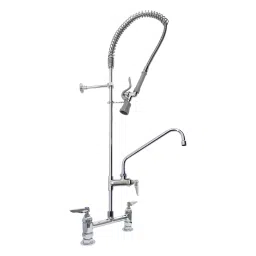 Aluids 4″ Center Deck Mount Pre-Rinse 1.15 GPM with Wall Bracket and Add on Faucet with 6″ Spout C8567-picture-17