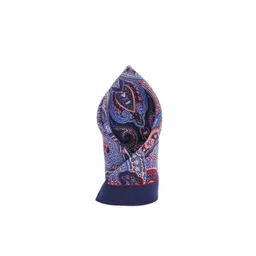 Alvaro Castagnino Blue & Red Floral Print Pocket Square-picture-12