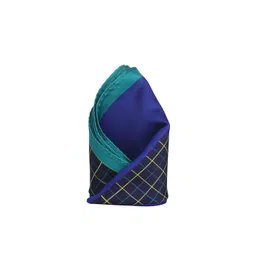 Alvaro Castagnino Blue Checked Pocket Square-picture-22