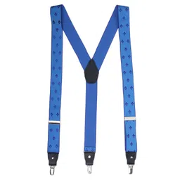 Alvaro Castagnino Blue Embroidered Suspenders image 1