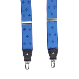 Alvaro Castagnino Blue Embroidered Suspenders image 2
