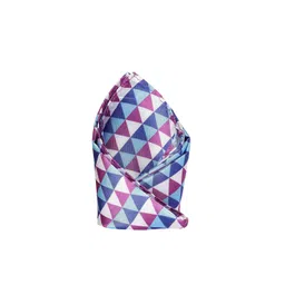 Alvaro Castagnino Blue, Purple & White Geometric Print Pocket Square-picture-25