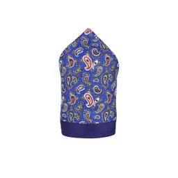 Alvaro Castagnino Men Blue & Multicoloured Printed Pocket Square-picture-17