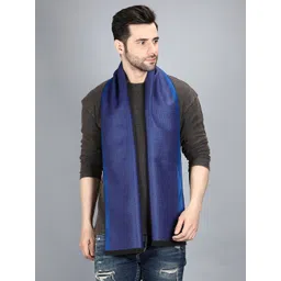 Alvaro Castagnino Men Blue & Red Paisley Printed Merino Wool Muffler-picture-28