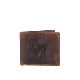 Alvaro Castagnino Men Brown Printed Leather Two Fold Wallet-picture-19