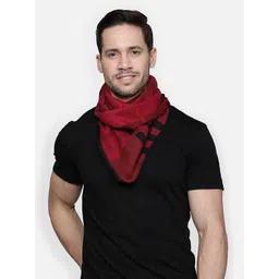 Alvaro Castagnino Men Maroon & Black Checked Muffler-picture-19
