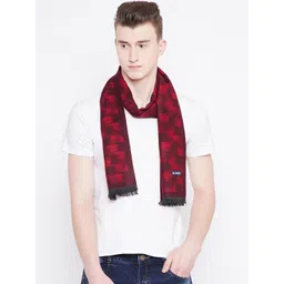 Alvaro Castagnino Men Maroon Printed Mufflers-picture-12