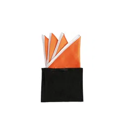 Alvaro Castagnino Men Orange Solid Pocket Squares-picture-36