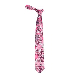 Alvaro Castagnino Men Pink & Burgundy Printed Skinny Tie-picture-31
