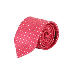 Alvaro Castagnino Men Pink Polka Dots Printed Skinny Tie-picture-34