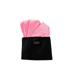 Alvaro Castagnino Men Pink Solid Pocket Square-picture-11