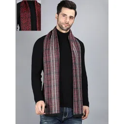 Alvaro Castagnino Men Red & Black Animal Print Reversible Muffler-picture-22