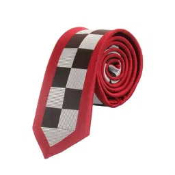 Alvaro Castagnino Paneled Red & Black Necktie-picture-42