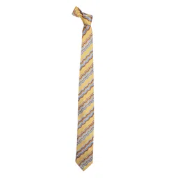 Alvaro Castagnino Yellow & Blue Striped Skinny Tie-picture-14