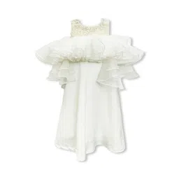 Alyaansh Couture Girls Embellished Ruffles Chiffon A-Line Maxi Dress-picture-10