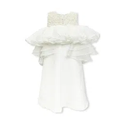 Alyaansh Couture Girls Embellished Self Design Ruffled Fit and Flare Dress image 2