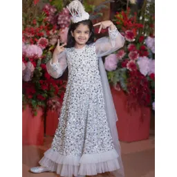 Alyaansh Couture Girls Embellished Sequined Gown Maxi Dress-picture-29