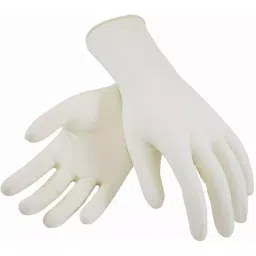 AM SAFE-X Latex Medium 19.1 - 20.3 cm Off White Disposable Hand Gloves (Pack of 80)-picture-23
