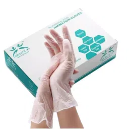 AM SAFE-X Medium Size Disposable Transparent Hand Gloves (Pack of 100)-picture-22