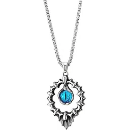 amaal Pendant for Men Evil Eye Dragon Black Silver chain for men Boys boyfriend gents locket Necklace for men Boy girls Women Stainless Steel neck chain lockets mens chains fashion Long Stylish A80-picture-42