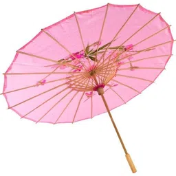 amaco Traditional Wooden Chinese Japanese Cloth Oiled Paper Umbrella Parasol For Wedding,Parties,Photography Umbrella (PINK) Umbrella-picture-12