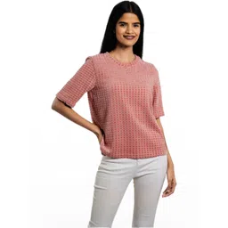 AMADORE Women Synthetic Crepe Self Design Tops-image-14