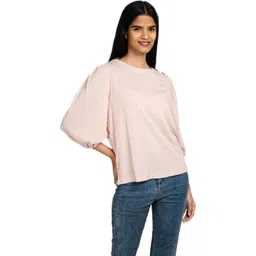 AMADORE Women Synthetic Crepe Solid Tops-image-5