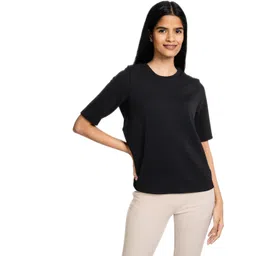 AMADORE Women Synthetic Crepe Solid Tops-image-8