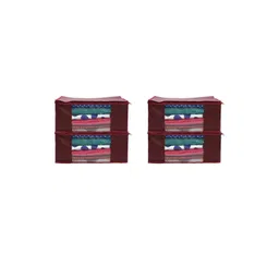 AMAK INC Maroon Fabric Multi-Utility Wardrobe Organisers-picture-24