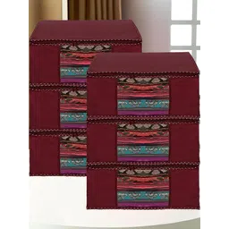 AMAK INC Maroon Fabric Multi-Utility Wardrobe Organisers-picture-18
