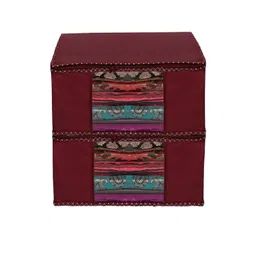 AMAK INC Maroon Fabric Multi-Utility Wardrobe Organisers-picture-27