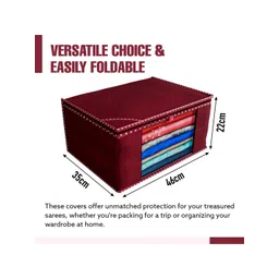 AMAK INC Maroon Fabric Multi-Utility Wardrobe Organisers image 4
