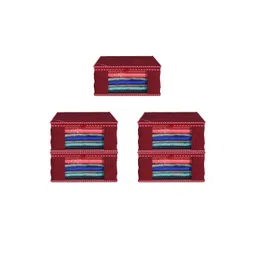 AMAK INC Maroon Fabric Multi-Utility Wardrobe Organisers image 1