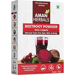 AMAN HERBALS Beetroot Powder, Natural Tonic for Hair, Skin & Body, 100% Pure, Origin - India (150GM)-picture-28