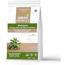 AMAN HERBALS Bhringraj Raw Leaves | 100% Natural & Sun-Dried Eclipta Alba | Ayurvedic Hair & Liver Care 200GM-picture-11