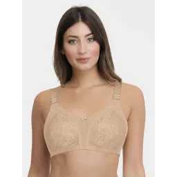 Amante Beige Non Wired Non Padded Full Coverage Bra-picture-29