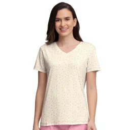 Amante Beige Printed T-Shirt-picture-20