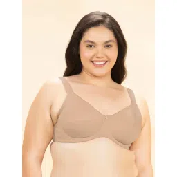 Amante Beige Regular Fit Solid Minimizer Bra-picture-30