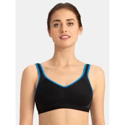 Amante Black & Blue Non Wired Non Padded Reversible Sports Bra-picture-41