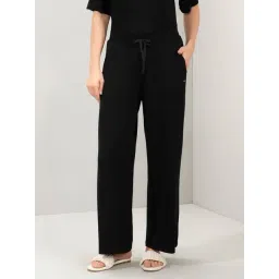 Amante Black Flared Fit Solid Flared Pants-picture-14