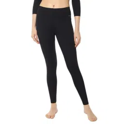 Amante Black Mid Rise Thermal Leggings-picture-36