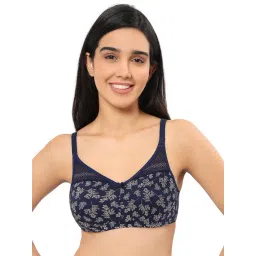 Amante Blue Cotton Floral Print T-Shirt Bra-picture-39