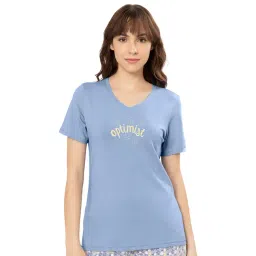 Amante Blue Printed T-Shirt-picture-33