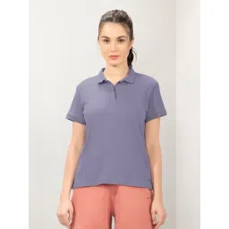 Amante Blue Straight Fit Solid Polo T-Shirt-picture-38