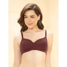 Amante Brown Regular Fit Solid T-Shirt Bra-picture-28