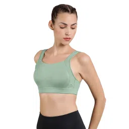 Amante Green Padded Non-Wired Full Coverage High Impact Energize Active Sports Bra image 2