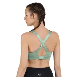 Amante Green Padded Non-Wired Full Coverage High Impact Energize Active Sports Bra image 4