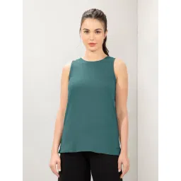 Amante Green Relaxed Fit Solid Tank Top-picture-21