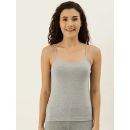 Amante Grey Melange Solid Non-Padded Pure Cotton Camisole-picture-19