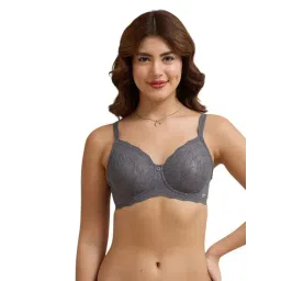Amante Grey Self Pattern Bra-picture-46